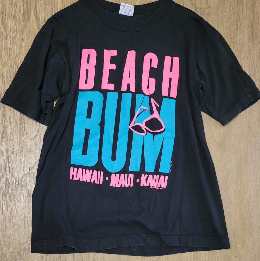 Vintage PolyTees Hawaiian Beach Bum Tshirt - L